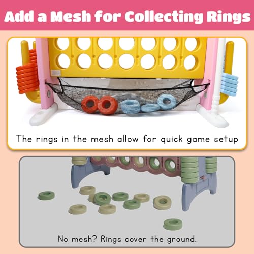 Giant 4 in a Row Connect Game with Mesh Fabric