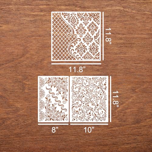 Damask Stencils for Walls 12inch Damask Stencil (10 Count)