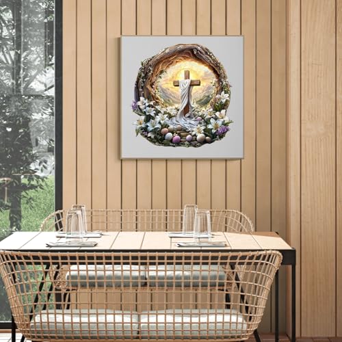 Wooden Puzzles for Adults Holy Light Cross Jigsaw 13.4*13.3in (300 Count)