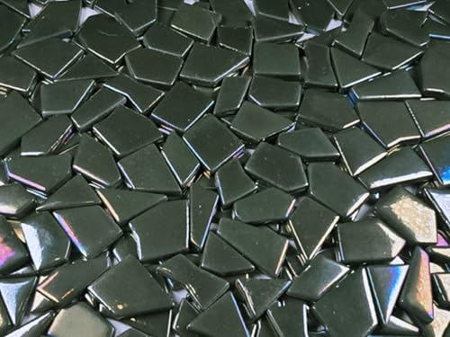Irregular Glass Mosaic Tiles Bulk 500g Glossy and Iridescent Mosaic Glass Tiles for DIY Projects and Arts and Crafts Solid Colors and Mixes (263 Count)