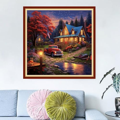 Stamped Cross Stitch Kits Full Range of Embroidery Patterns Starter Kits for Beginners Adult DIY Cross Stitches Needlepoint Kits 11CT