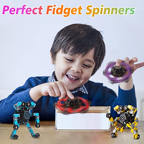 5 Pcs Transformable Fidget Spinners Toys for Kids and Adults (5 Count)