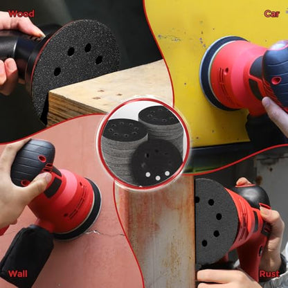 100PCS 5 Inch Sanding Discs 80 Grit Random Orbit Sander Sandpaper (100 Count)