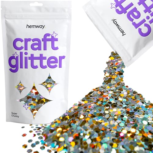 Craft Glitter Gold Silver Holographic 100g Super Chunky Glitter