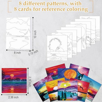 36 Pcs Paint and Sip Kit Gift for Adults 8''x10'' (36 Count)