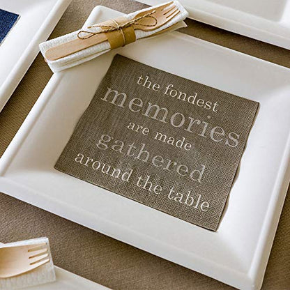 Gray Paper Luncheon Napkin (20 Count)