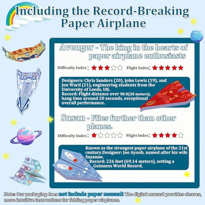 Paper Airplane Kits with 16 Classic Designs (32 Count)