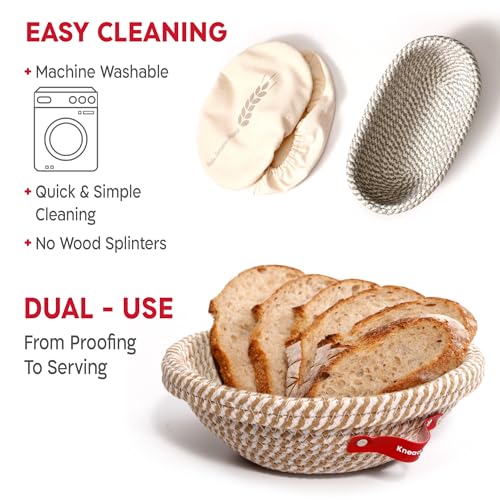 Sourdough Starter Kit with Round & Oval Banneton Proofing Baskets