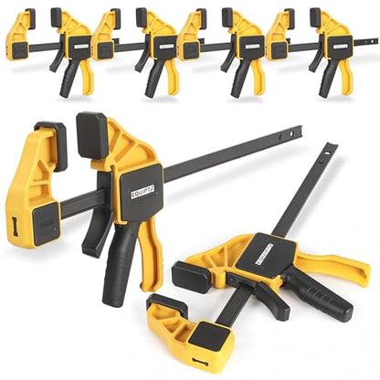 6 Pack Bar Clamps for Woodworking (6 Count)
