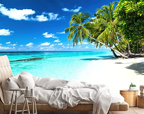 Palm Tree Wall Mural Tropic Paradise Beach Seascape Murals (162.5 Sq ft)