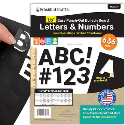 1.5 Inch Bulletin Board Letters & Numbers (728 Count)