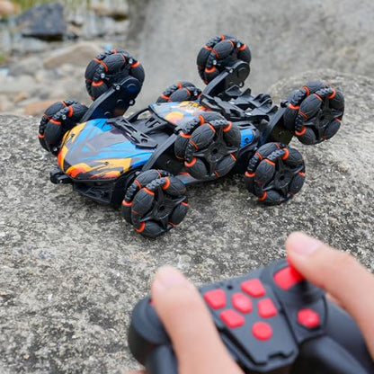 Cool 8 Wheels Hand Controlled rc Stunt Car Toys
