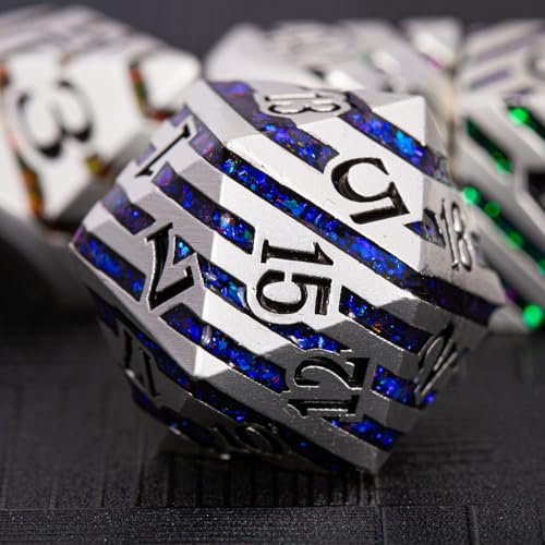 Luxury Inlay Metal Dice Set