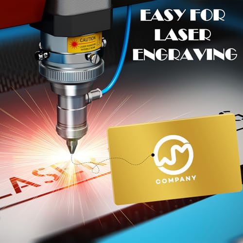 100 Pcs Metal Business Cards Aluminum Laser Engraving Blanks