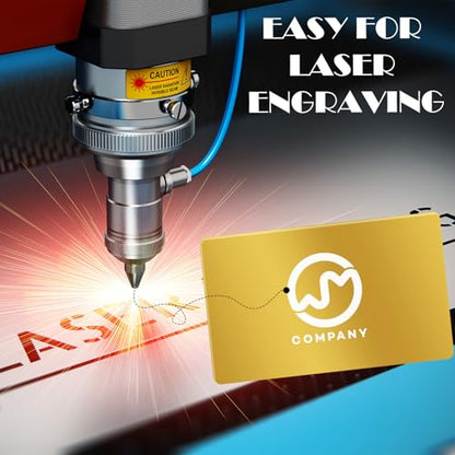 100 Pcs Metal Business Cards Aluminum Laser Engraving Blanks