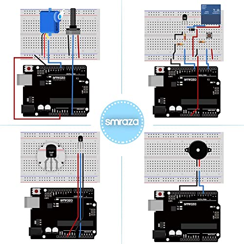 Smarza Beginner Starter Kit for Arduino with Control Board & Breadboard