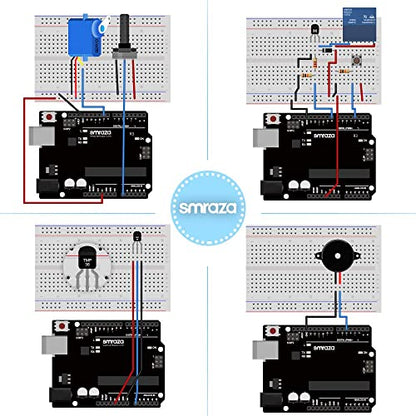Smarza Beginner Starter Kit for Arduino with Control Board & Breadboard