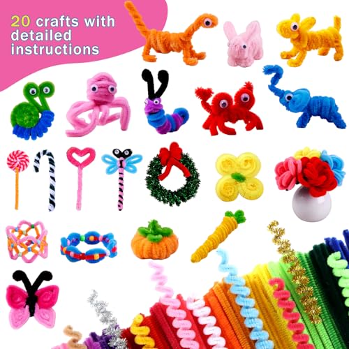 800pcs Pipe Cleaners Crafts Kit