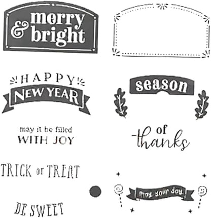 2025-2026 Stamps and Dies for Card Making, Stamps and Dies Set 2025 for Christmas and Halloween, Die Cut DIY Various Festivals Album Scrapbooking Birthdays Greeting Card (M4340) - Crafty Corner