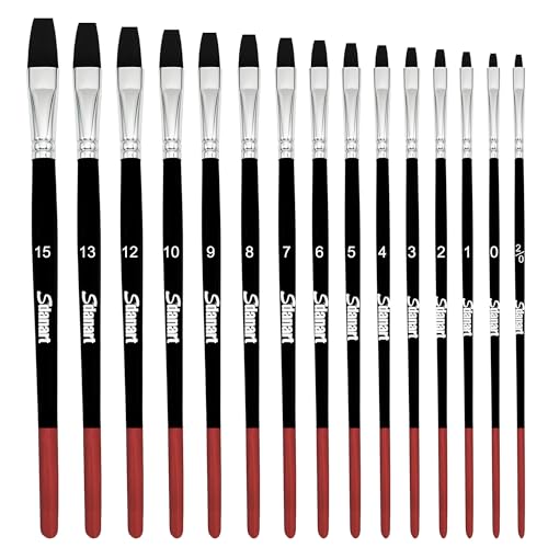 Flat Paint Brushes (15 Count)