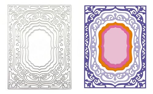 Lace Rectangle Frame Metal Die Cuts