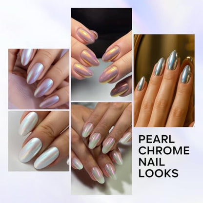 4 Pcs Neon Chrome Nail Powder
