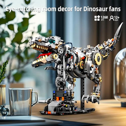 Ideas Mechanical Tyrannosaurus Building Set with Light (1268 Count)