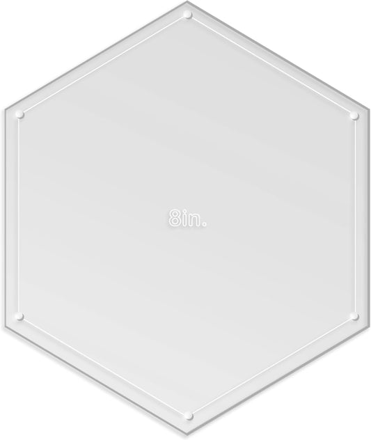 Hexagon Quilting Template Set - 8" with 1/4" Seam Allowance - Durable Acrylic Templates for Quilting, Patchwork, Crafting, & Sewing Projects - Clear Templates for Accurate Designing