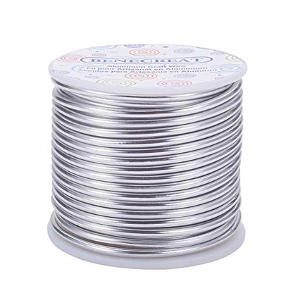9 Gauge Jewelry Craft Aluminum Wire 55 Feet Bendable Metal Sculpting Wire for Craft Floral Model Skeleton Making (55 Foot)