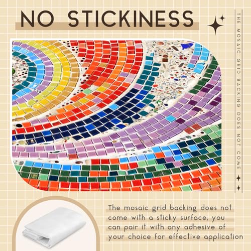 1 Set 36" X 48" Mosaic Mesh Non Sticky for Back Mounted Tile Fiberglass Mosaic Mesh Backing Boast for Tile Installation Supplies Tools