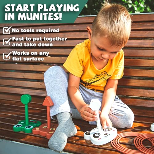 Animal Ring Toss Game Toy Set Kid Yard Outdoor Party Camp Toddler Ages 3 (42 Count)