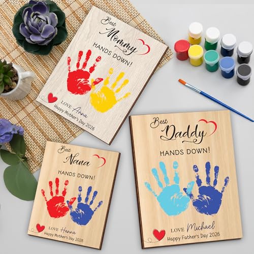 Personalized Hands Down Best Dad Ever Handprint Kit with Paint