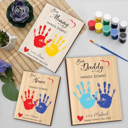 Personalized Hands Down Best Dad Ever Handprint Kit with Paint