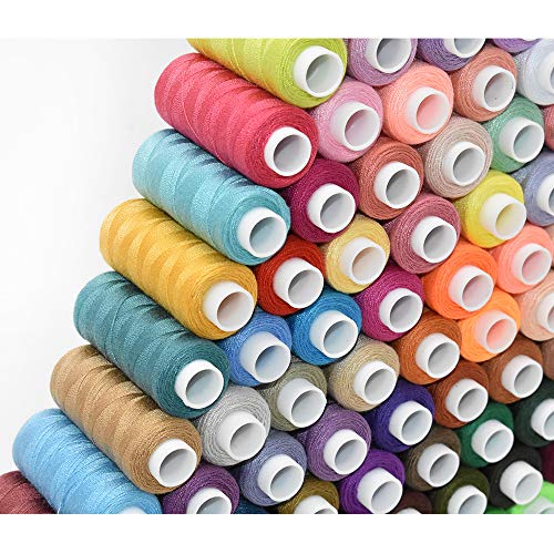 Sewing Thread 100 Colors Sewing Machine and Hand Stitching Polyester for Hand Stitching