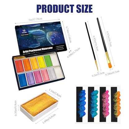 6ML Shimmer Watercolor Paint Set (60 Count)