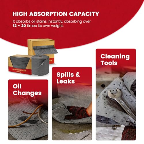 Oil Absorbent Pads 200 (200 Count)