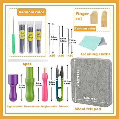 99 Pcs Needle Felting Kit with 3 Sizes Felting Needles and Pad (99 Count)