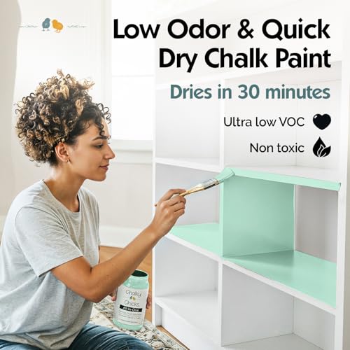 Wintergreen 4 Fl Oz Chalk Paint for Furniture All in One