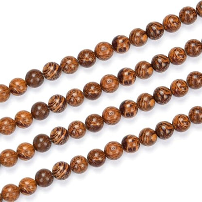 70pcs Adabele Natural Golden Tiger Skin Jasper Gemstone 10mm Round Beads (72 Count)
