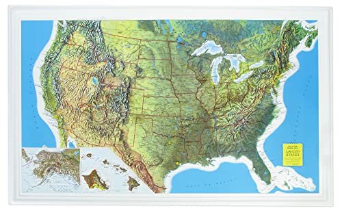 3D United States Raised Relief Map
