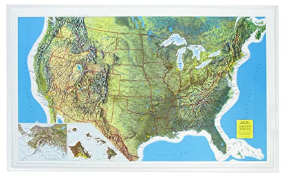 3D United States Raised Relief Map