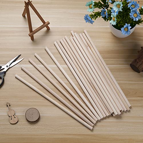 20 PCS Wooden Dowel Rods Wood Macrame Dowels 1 (20 Count)