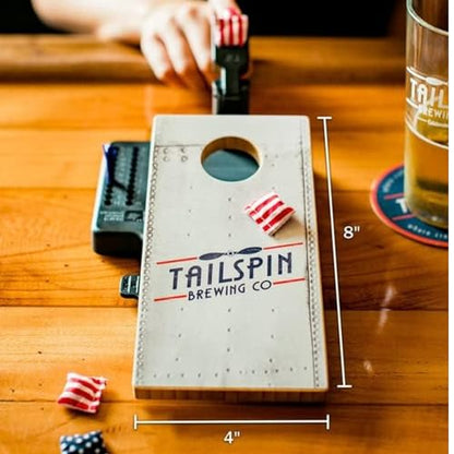Table Top Mini Cornhole Game Set Retro Sasquatch