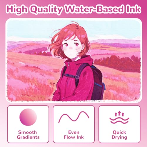12 Pink Dual Tip Acrylic Paint Markers (12 Count)