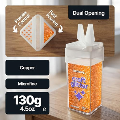 Craft Glitter Shaker Copper 110g Microfine (4.5 Ounce)