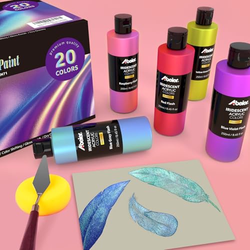 Iridescent Acrylic Paint Set (169 Fl Oz)