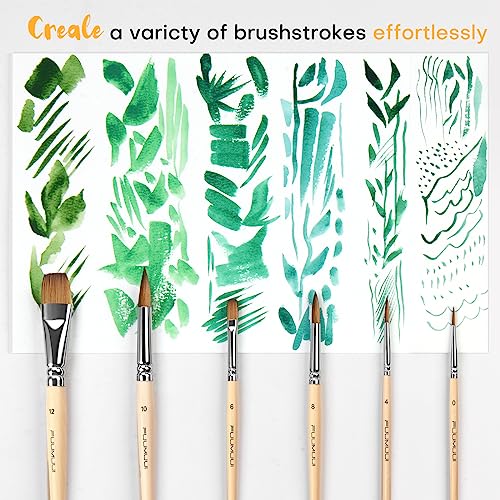 Sable Travel Watercolor Brushes (6 Count)