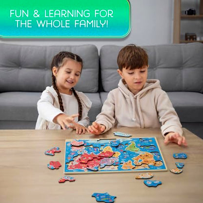 World Map Wooden Puzzle