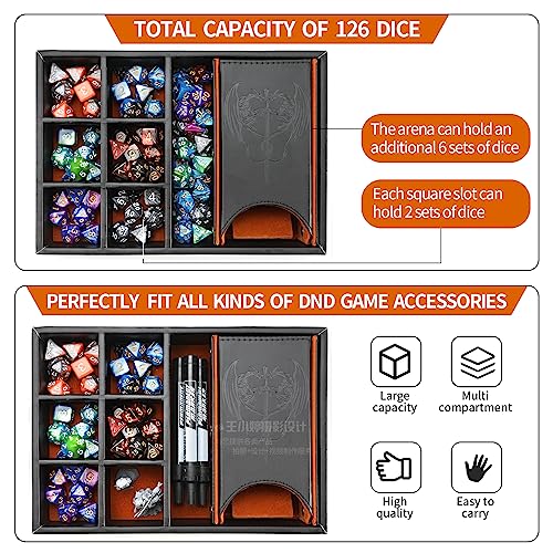 DND Dice Tray and Dice Tower with Storage