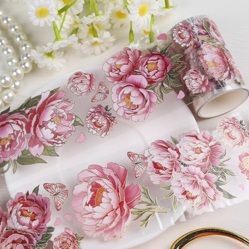 PET Tapes Pink Flower Scrapbook Supplies (6.56 Foot)